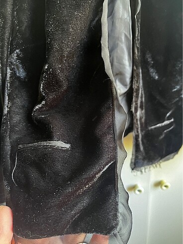 xs Beden siyah Renk Kadıfe kısa blazer