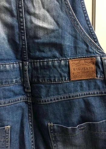 Kız Çocuk Kot Salopet Bol Kesim - Görsel 4