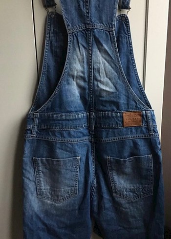 Kız Çocuk Kot Salopet Bol Kesim - Görsel 2