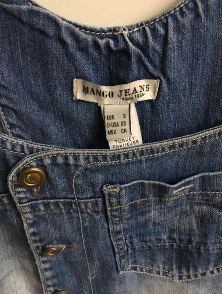 Kız Çocuk Kot Salopet Bol Kesim - Görsel 3