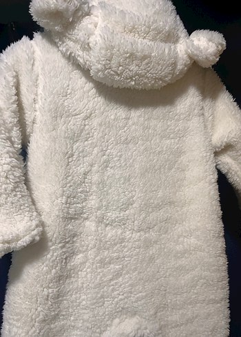 Beyaz Kürklü Bebek Kayak Tulumu - Görsel 3