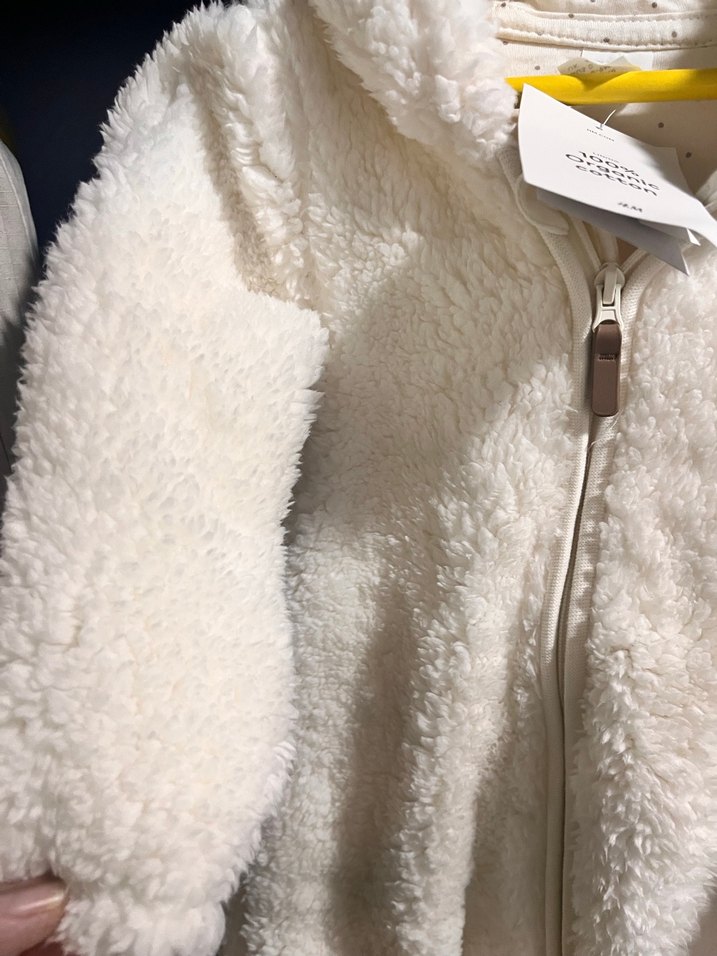 Beyaz Kürklü Bebek Kayak Tulumu - Görsel 5