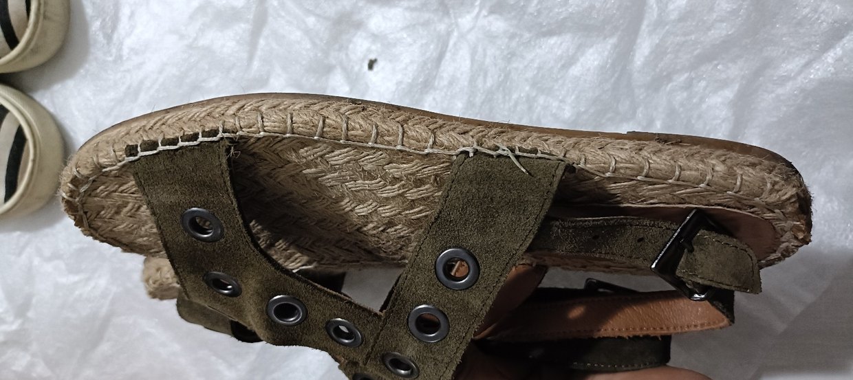 Kadın Süet Espadril  Haki - Görsel 4