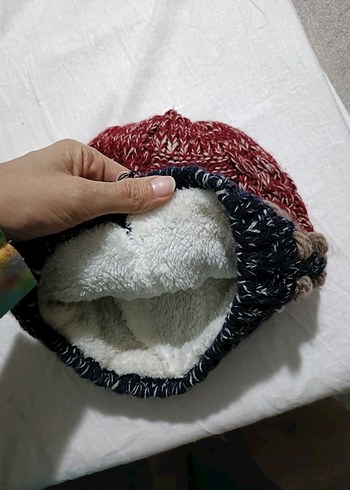 Renkli Patchwork Örgü Kadın Bere - Görsel 3