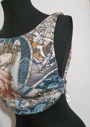 Zara Drapeli Bohem Çok Renkli Uzun Büstiyer