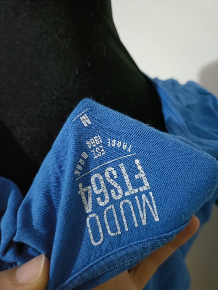 Mavi Baskılı Kısa Kollu Kadın Tişört - Görsel 5