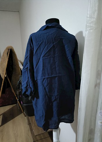 Lacivert Kadın Gömlek - Görsel 4