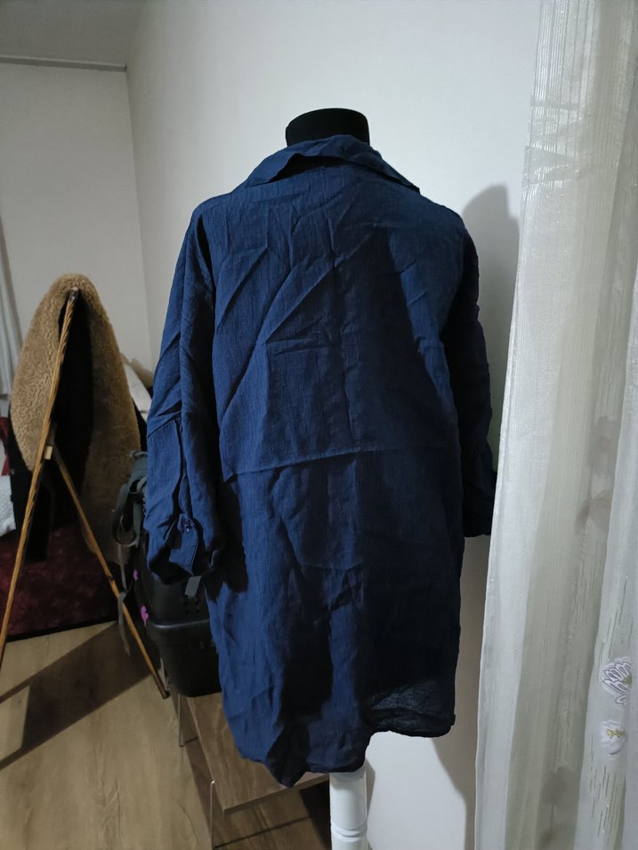 Lacivert Kadın Gömlek - Görsel 4