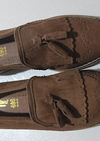 Kahverengi Püsküllü Süet Loafer