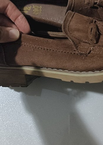 H&M Kahverengi Püsküllü Süet Loafer