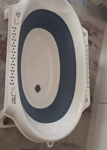 Gri-Beyaz Bebek Banyo Küveti