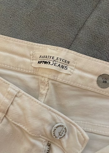 Beyaz skinny jeans pantolon - Görsel 5