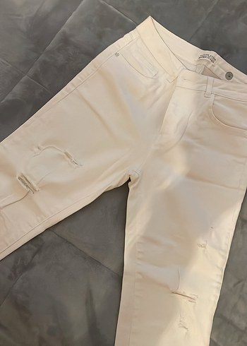 Beyaz skinny jeans pantolon - Görsel 3