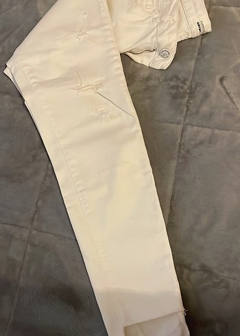 Beyaz skinny jeans pantolon - Görsel 2