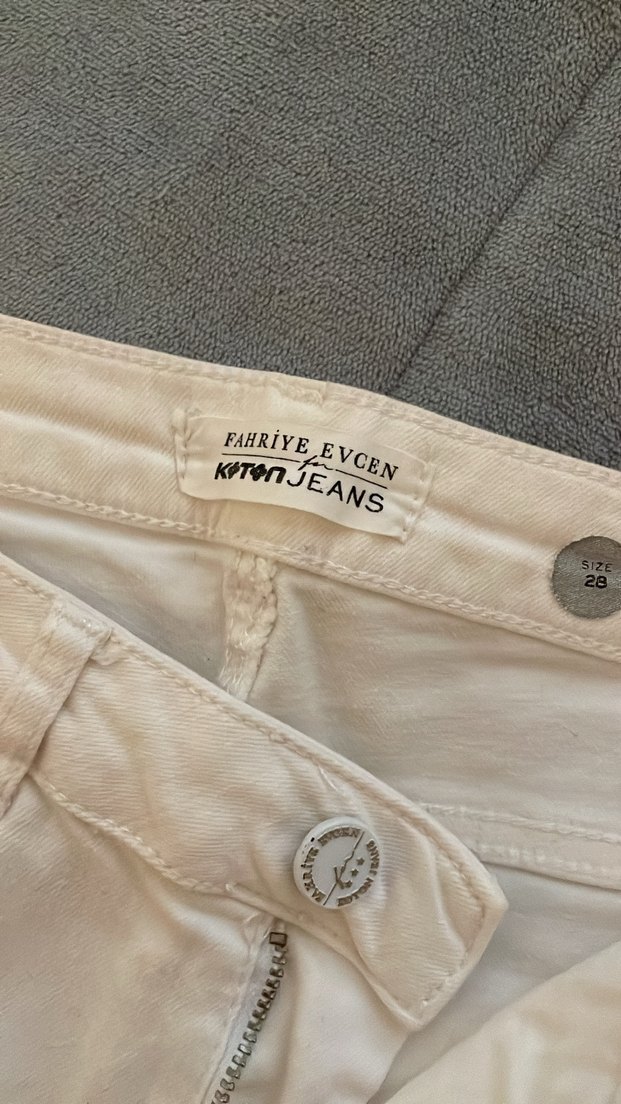 Beyaz skinny jeans pantolon - Görsel 5