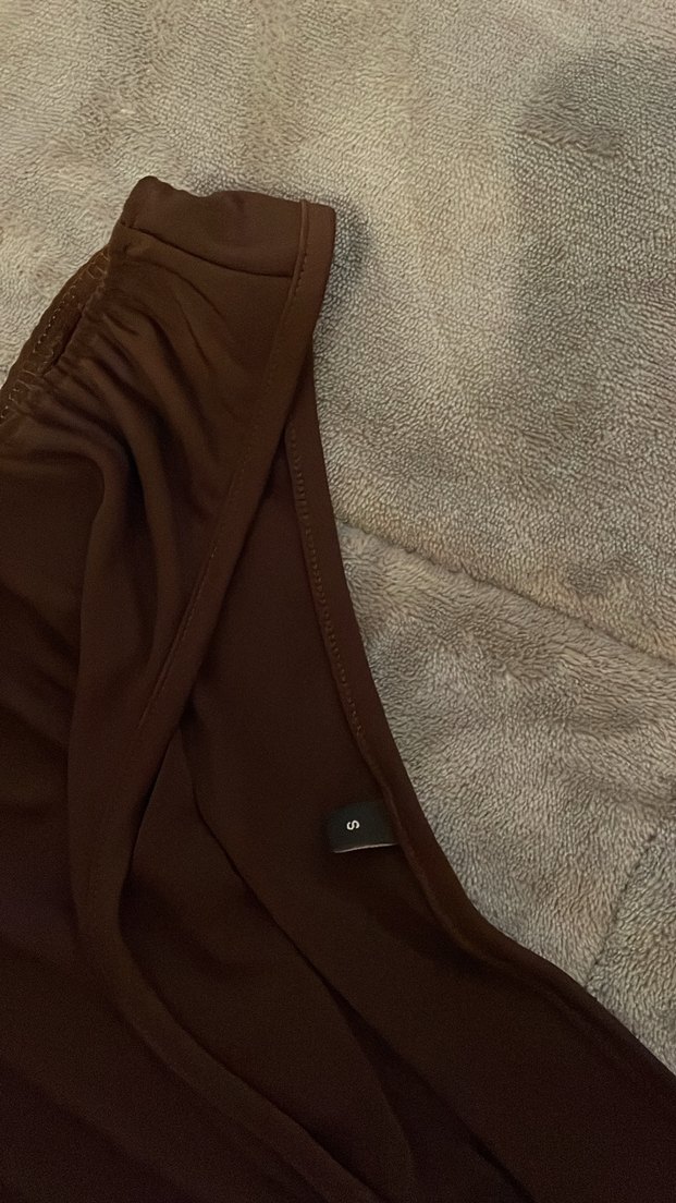 Tek Omuzlu Kahverengi Bluzu - Görsel 2