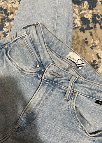 Kadın Mavi Loose Fit Midi Denim Jean - Görsel 3