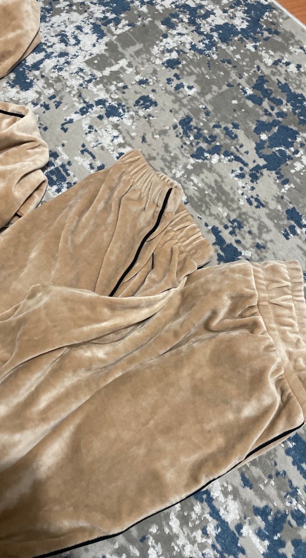 Camel Renkli Kadın kadife takim - Görsel 5