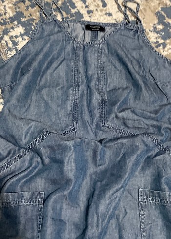 Günlük Midi Kot elbise - Görsel 2