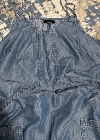 Günlük Midi Kot elbise - Görsel 3