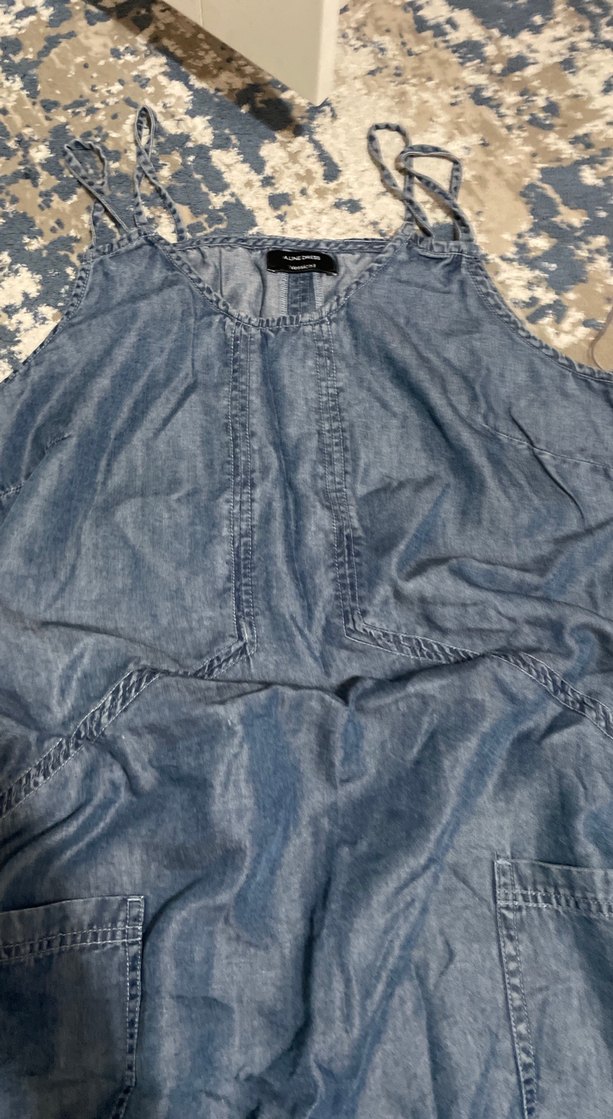 Günlük Midi Kot elbise - Görsel 3