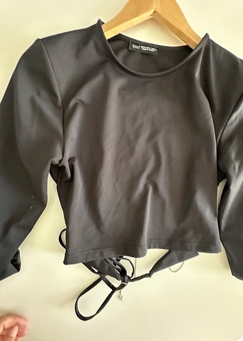 Sırt zincir Detaylı bluz - Görsel 4