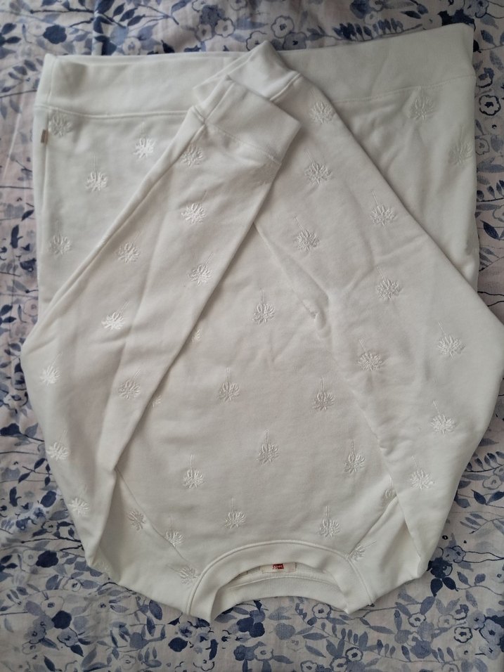 Beyaz Pamuklu Kadın Sweatshirt - Görsel 3