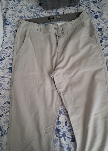 Bej Erkek Keten Pantolon - Görsel 3