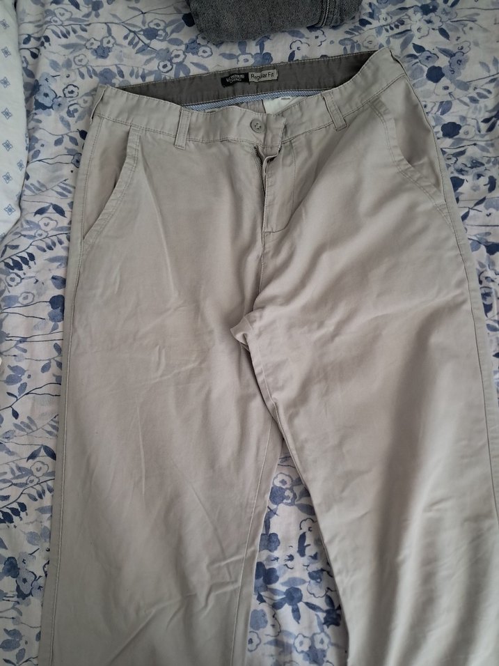 Bej Erkek Keten Pantolon - Görsel 3