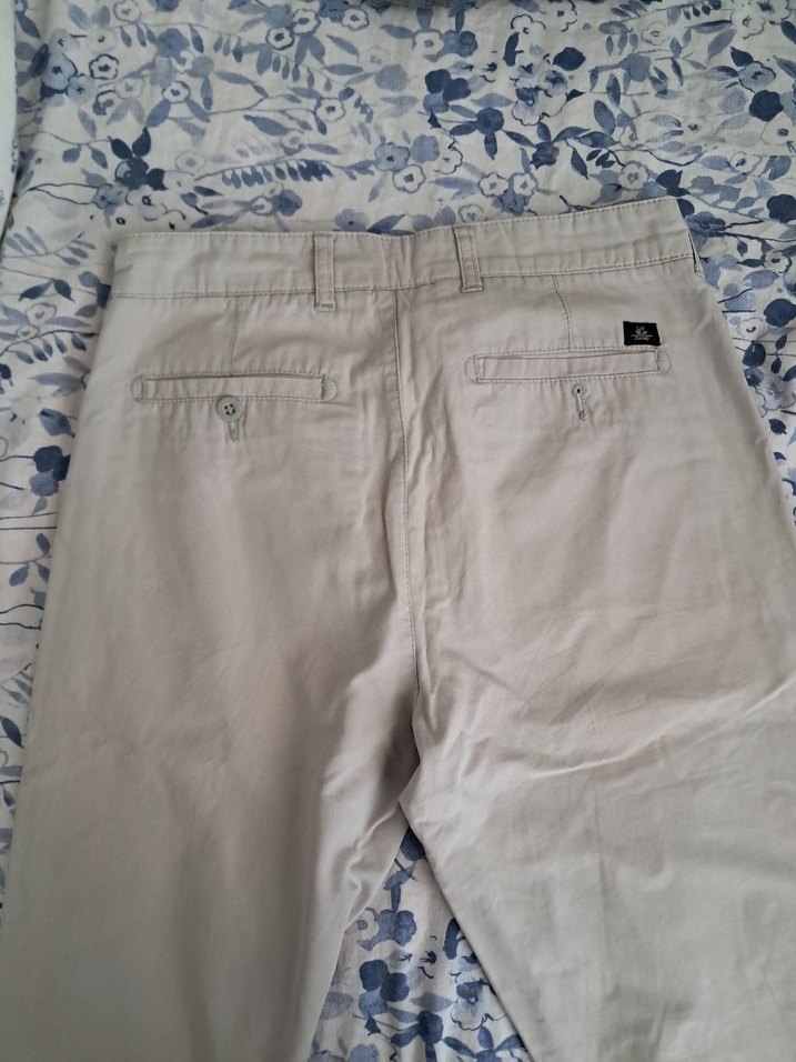 Bej Erkek Keten Pantolon - Görsel 4