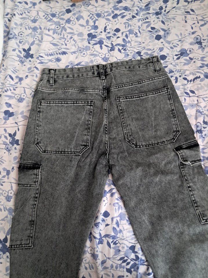 Gri Baggy Erkek Denim Pantolon - Görsel 2