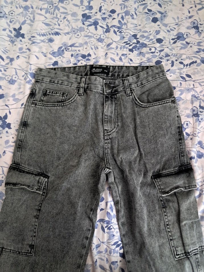 Gri Baggy Erkek Denim Pantolon - Görsel 3