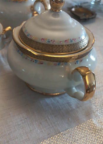 Beyaz Porselen Çaydanlık takımı 6 kişilik - Görsel 9