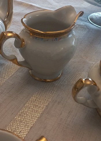 Beyaz Porselen Çaydanlık takımı 6 kişilik - Görsel 7