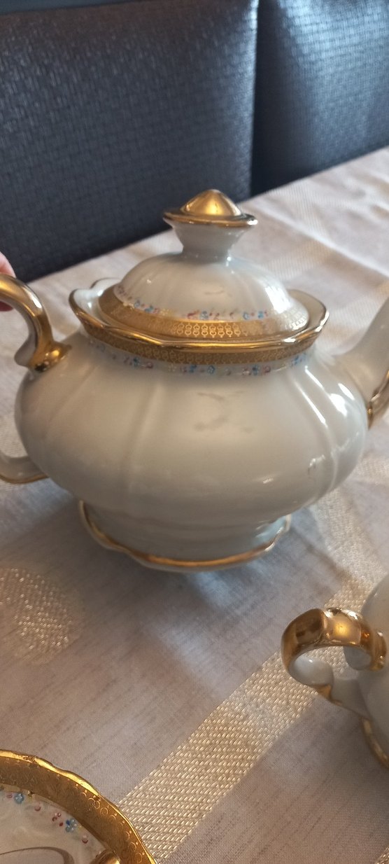 Beyaz Porselen Çaydanlık takımı 6 kişilik - Görsel 4