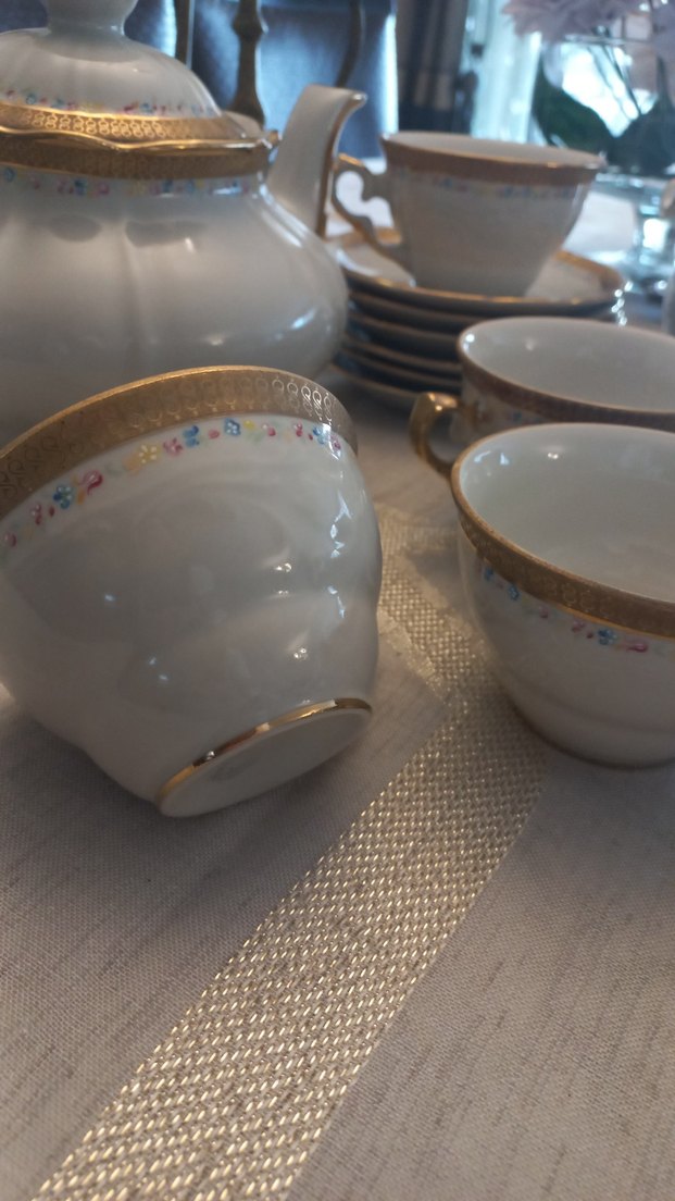 Beyaz Porselen Çaydanlık takımı 6 kişilik - Görsel 3