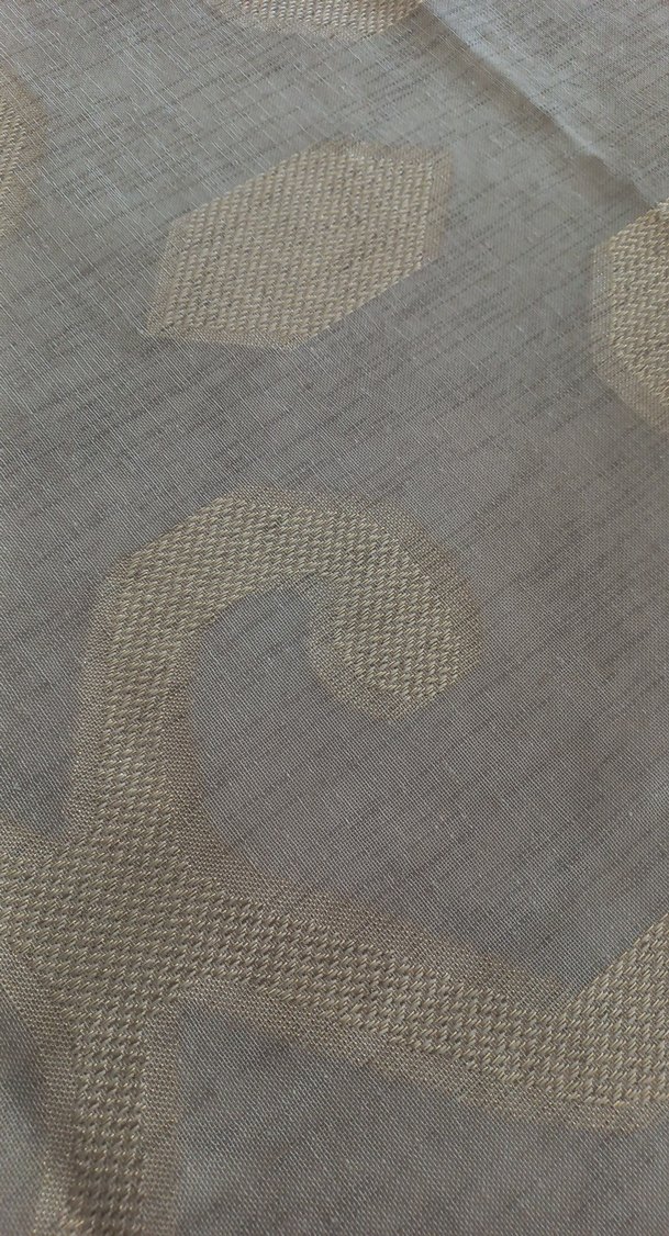 Gri Nakışlı Modern Klasik Masa Örtüsü 130 en 220 uzunluk - Görsel 2