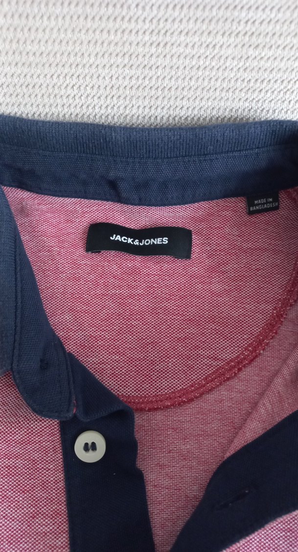 Jack jones pembe Pamuklu Polo Yaka Erkek Tişört - Görsel 2
