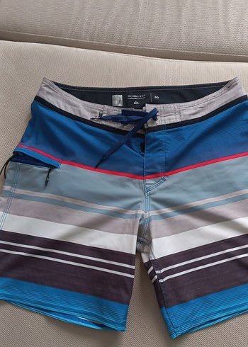 Quiksilver Erkek Mavi Desenli Kısa Yüzme Şortu - Görsel 7