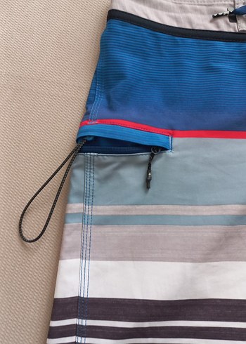 Quiksilver Erkek Mavi Desenli Kısa Yüzme Şortu - Görsel 3