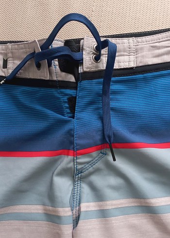 Quiksilver Erkek Mavi Desenli Kısa Yüzme Şortu - Görsel 5