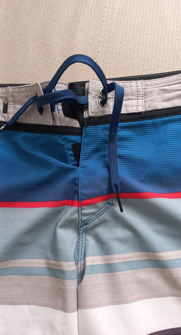 Quiksilver Erkek Mavi Desenli Kısa Yüzme Şortu - Görsel 5