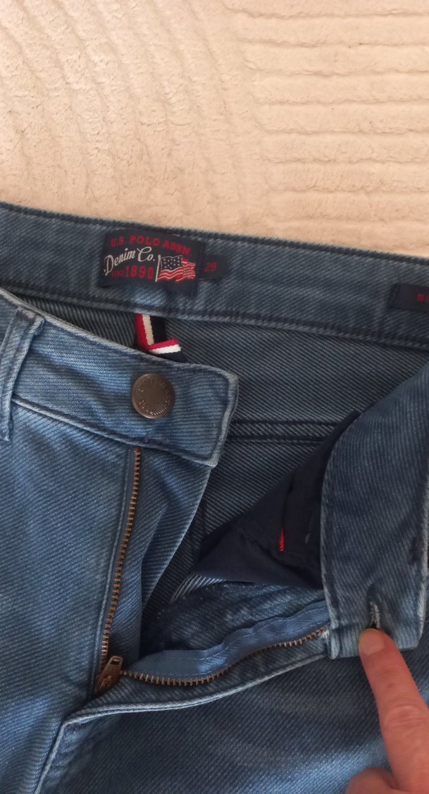 Erkek Mavi Denim slim Fit Pantolon - Görsel 3