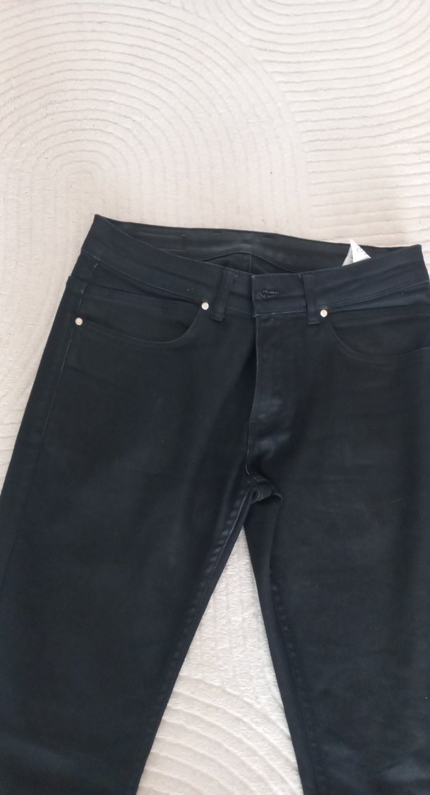 HATEMOĞLUSiyah Slim Fit Erkek Kot Pantolon 31/32 - Görsel 2