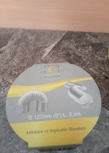 127mm Ankastre ve Aspiratör Borusu 2m Gri - Görsel 2