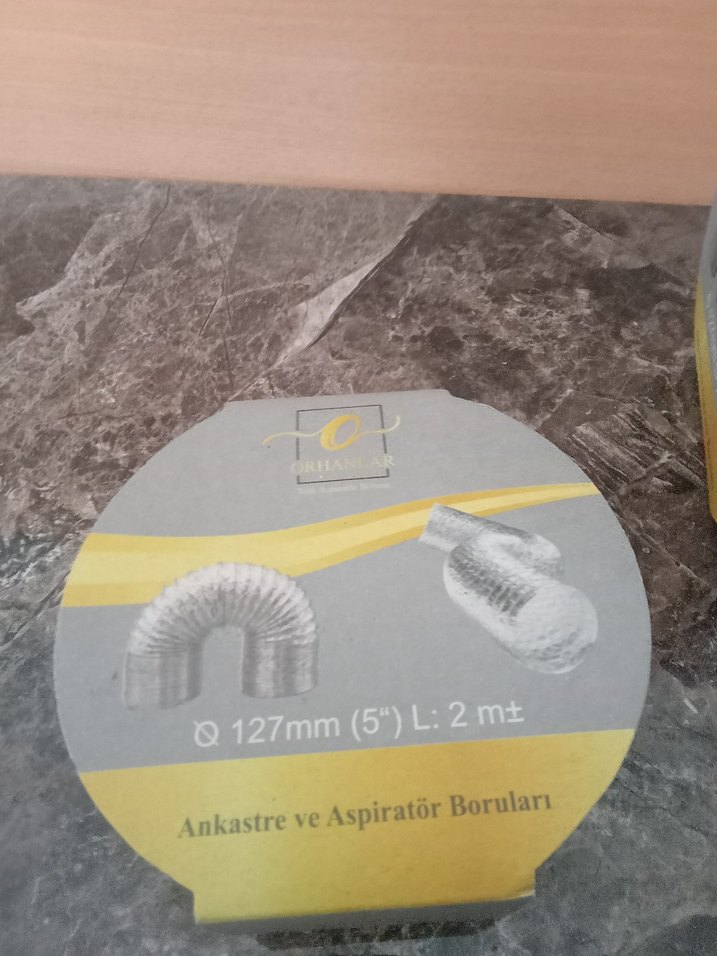 127mm Ankastre ve Aspiratör Borusu 2m Gri - Görsel 2