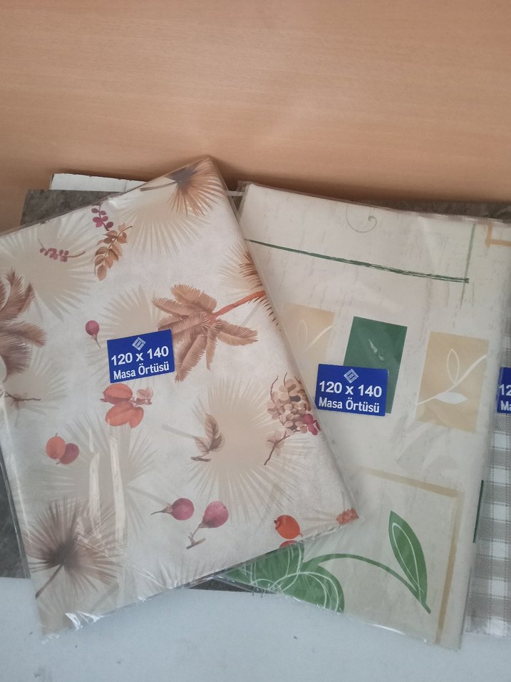 120x140 Gri Desenli Masa Örtüsü - Görsel 2