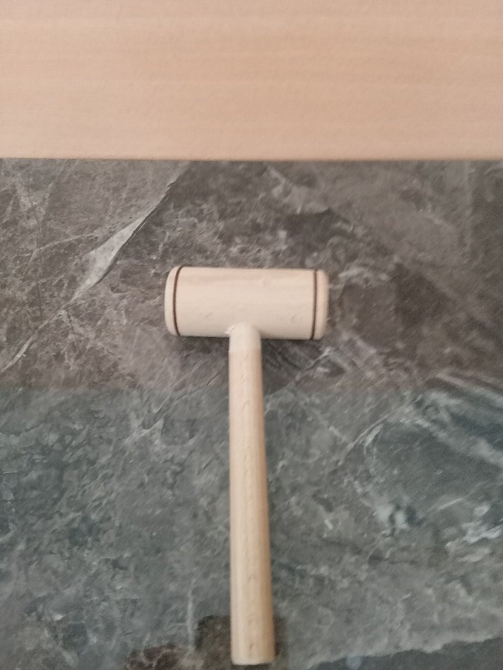 Bej Ahşap Oyuncak Çekiç - Görsel 2