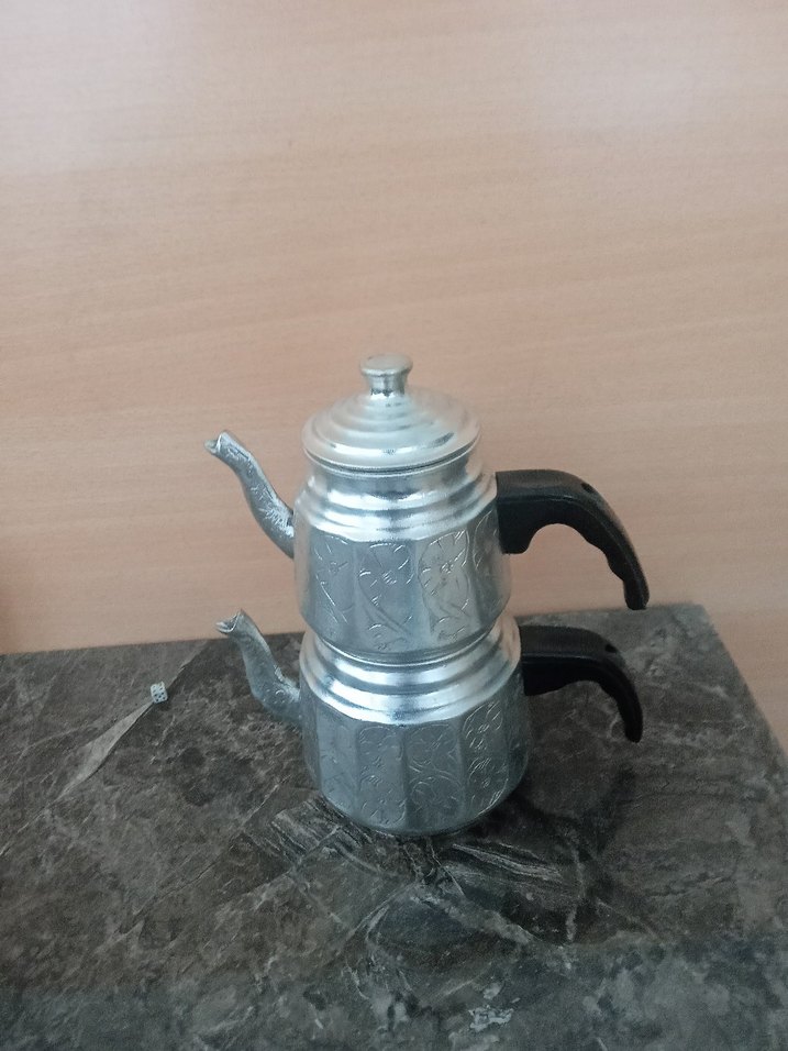 kalaylı bakır caydanlik takimi - Görsel 4