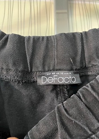 Defacto Kadın Siyah Bol Kesim jean Pantolon